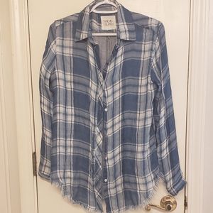 Boho style plaid top